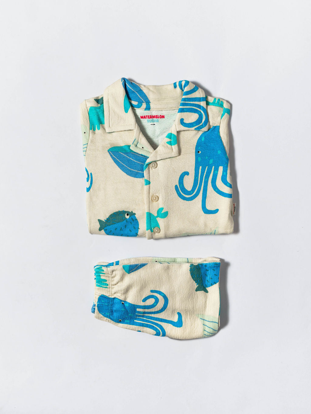 Ocean Friends Loopknit Shirt & Shorts Co-Ord Set (184)