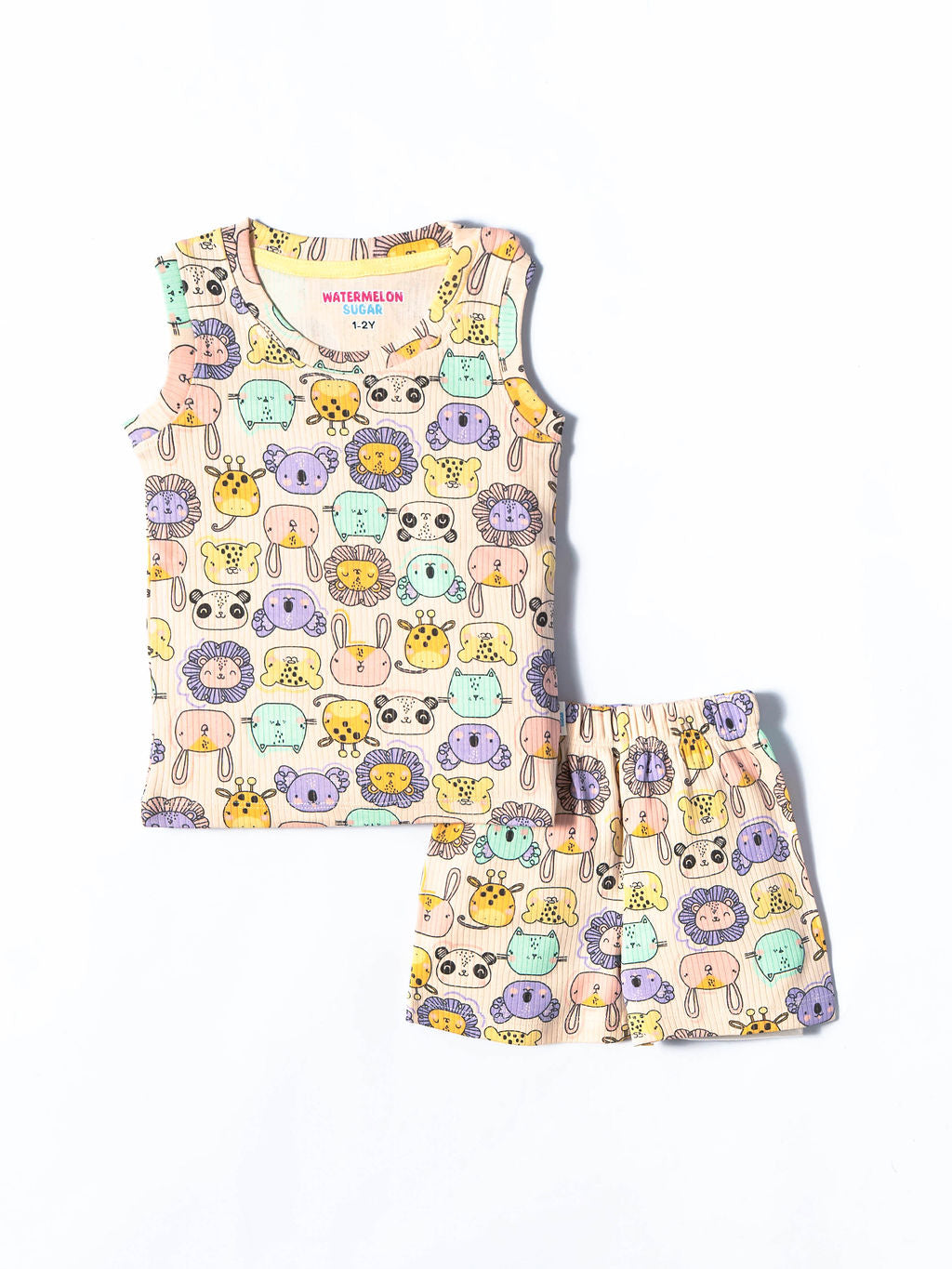 Pastel Safari Friends Ribbed Co-ord Set (461)