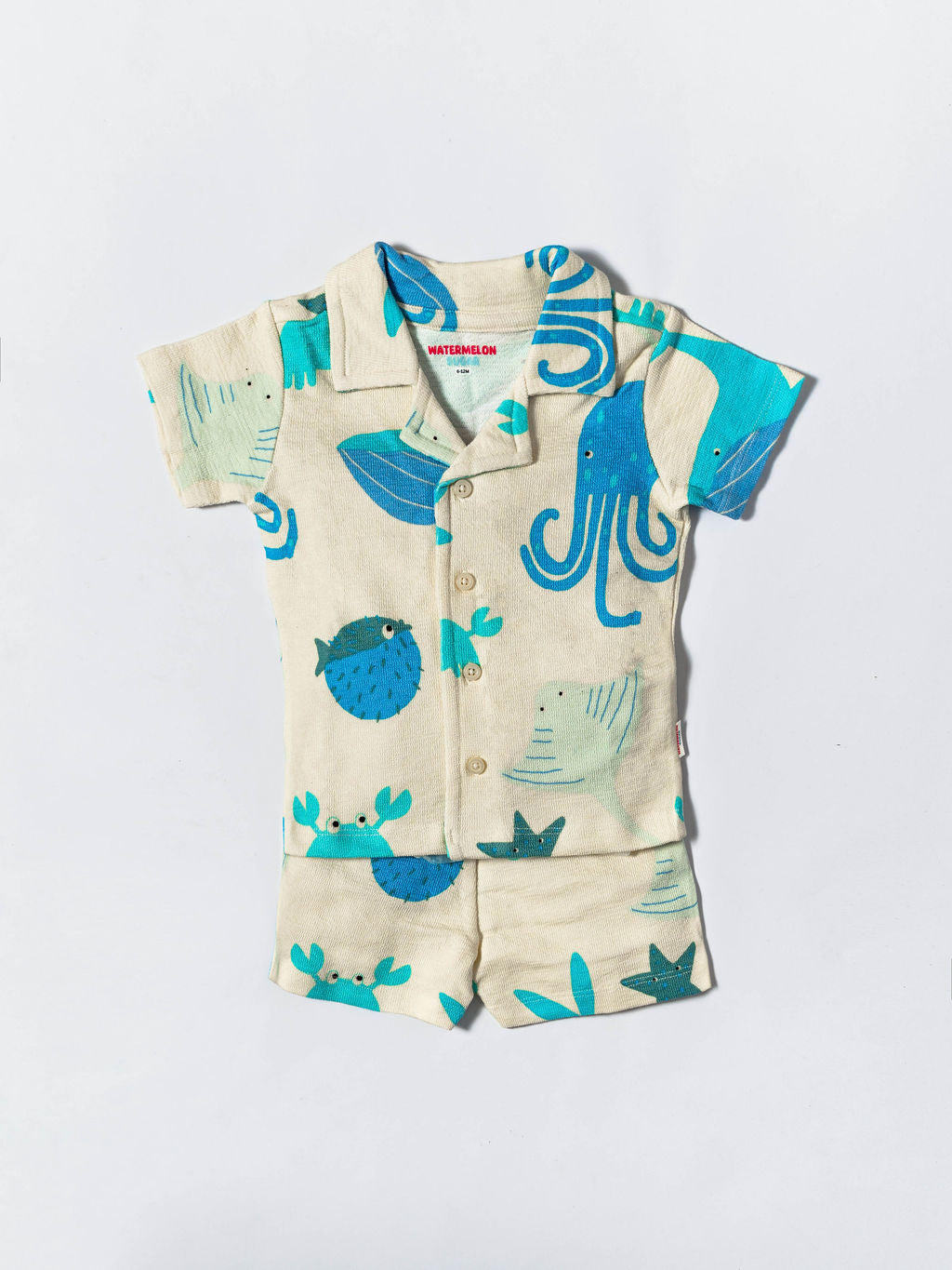 Ocean Friends Loopknit Shirt & Shorts Co-Ord Set (184)