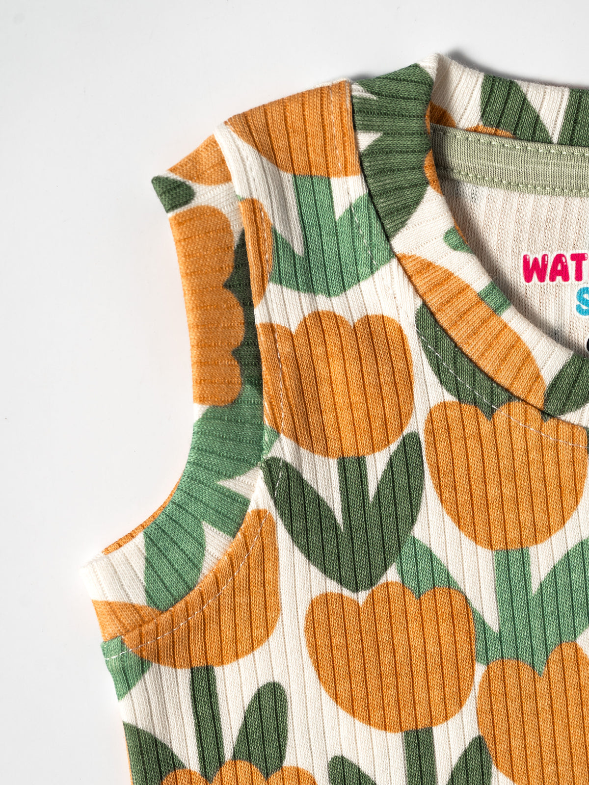 Vintage Tulip sleeveless Co-ord Set(468)
