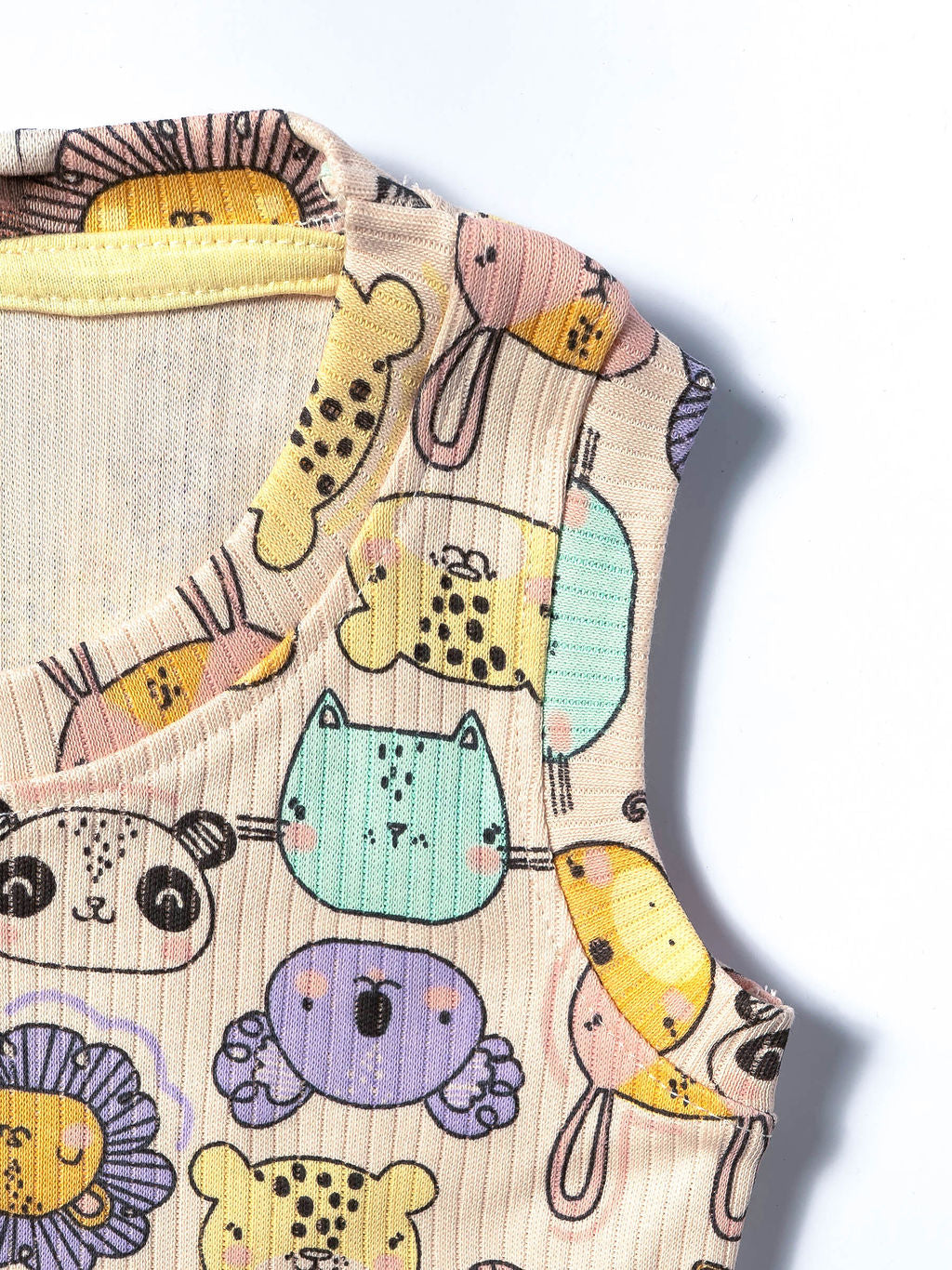 Pastel Safari Friends Ribbed Co-ord Set (461)