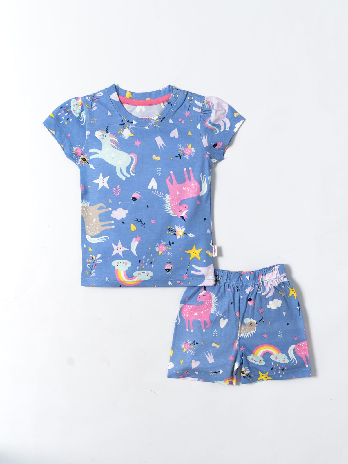 Rainbow Unicorn Dreams Puff sleeve co-ord set (496)