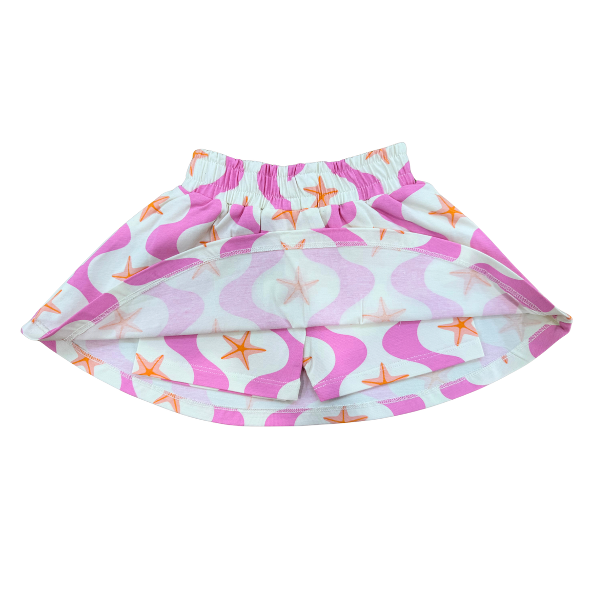 Pink & Aqua Starfish Print Top & Skort Set (545)