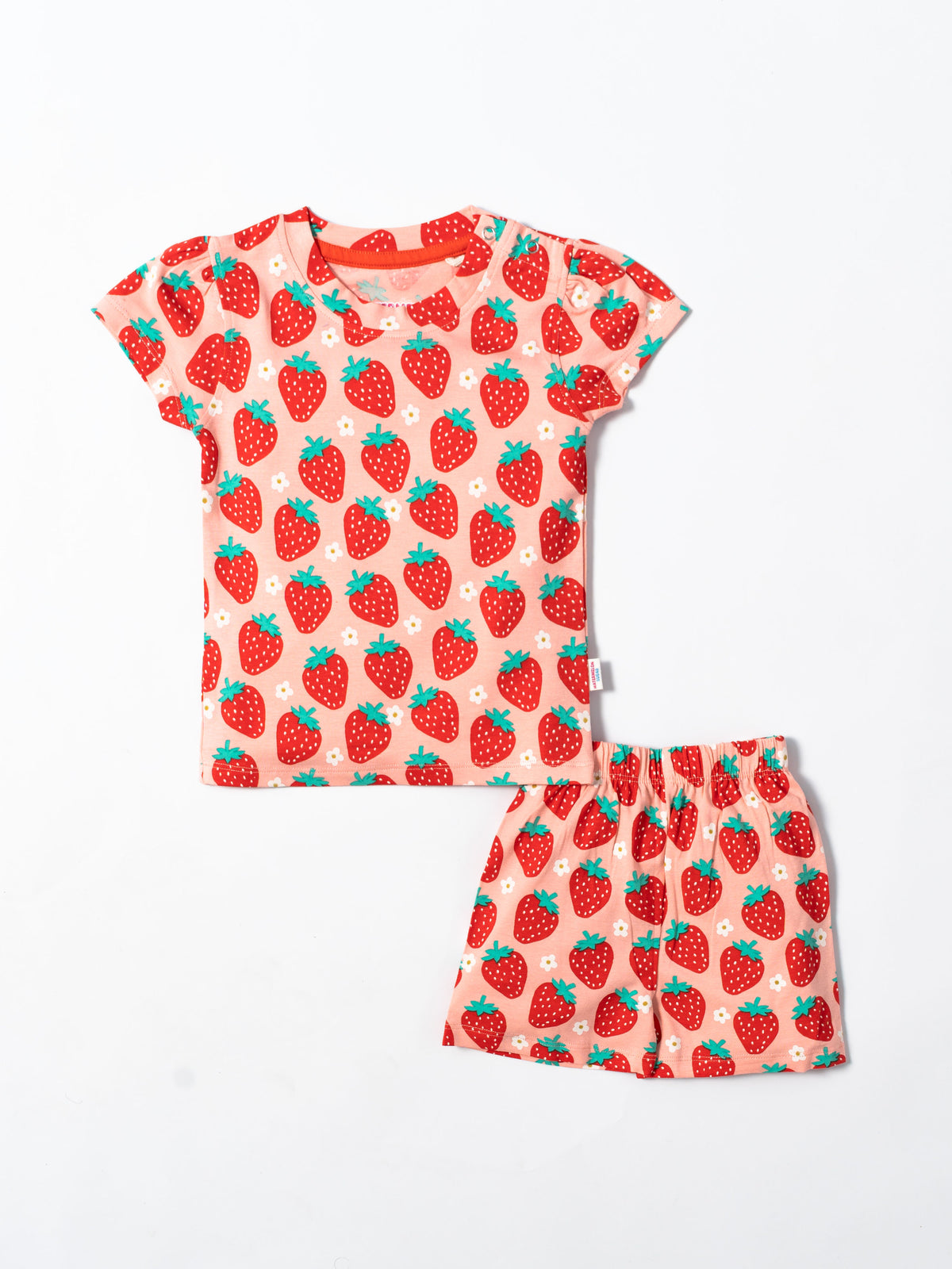 Strawberry Bloom Puff Sleeve co-ord set (502)