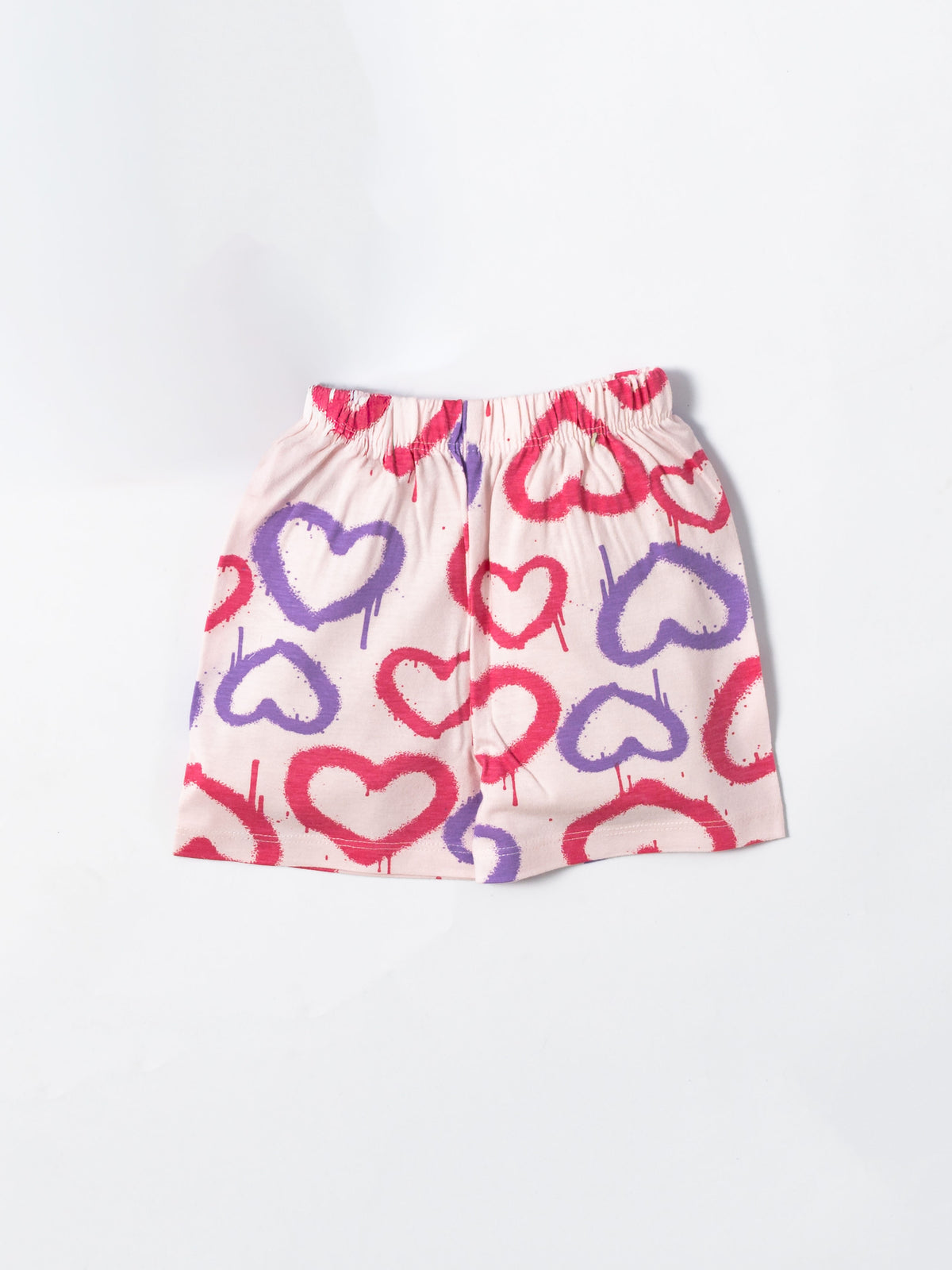 Graffiti Hearts Frill Top & Shorts Set (557)