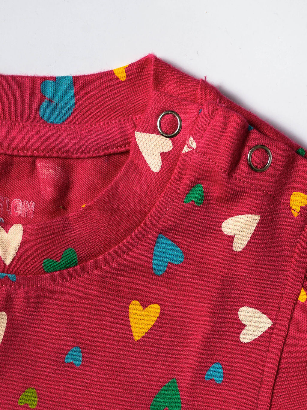 Girls Pink Candy Hearts Puff Sleeve Co-ord Set (245)