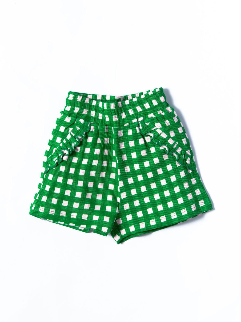 Green Gingham Ruffle Co-ord Set (472)