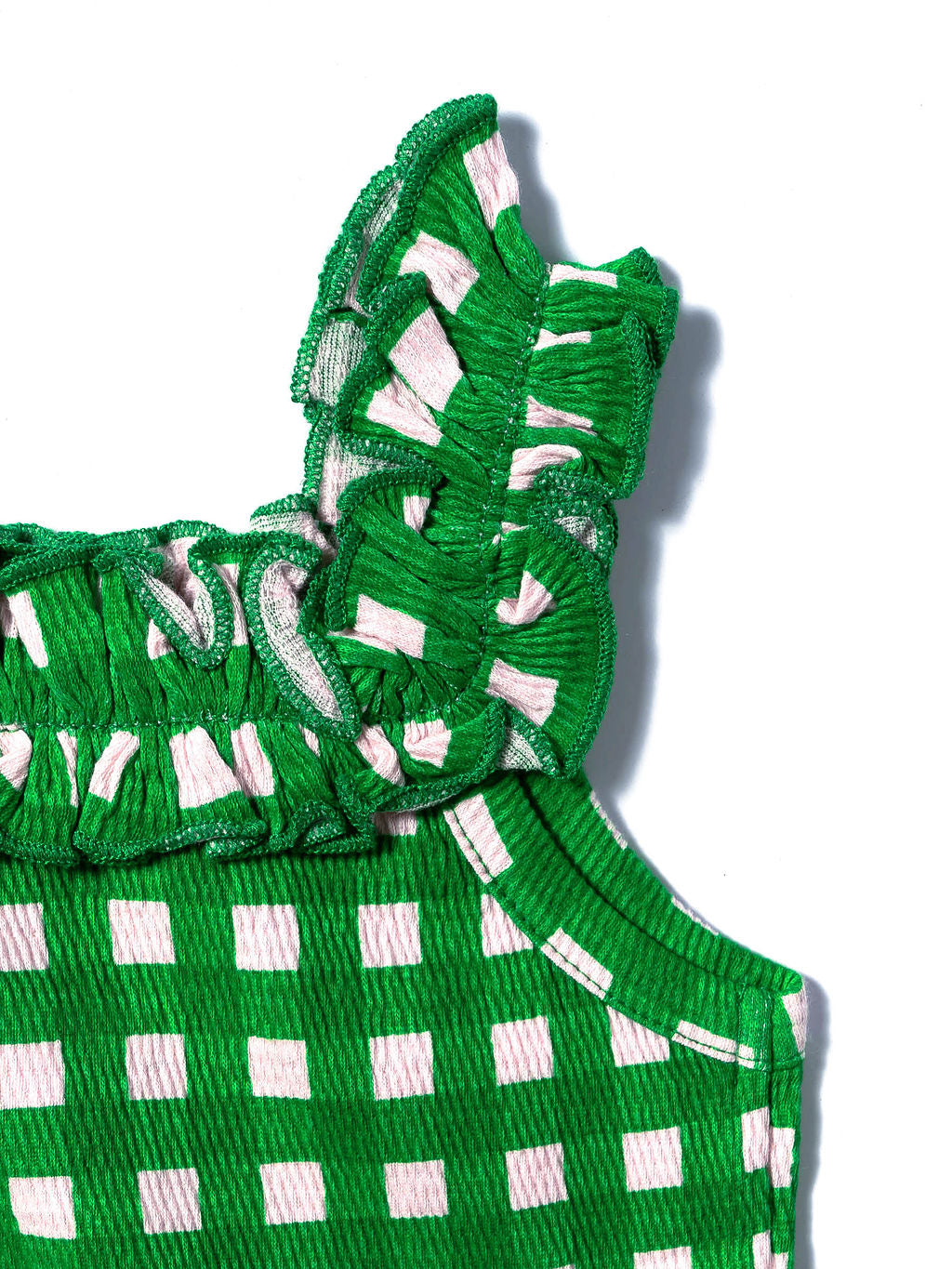 Green Gingham Ruffle Co-ord Set (472)