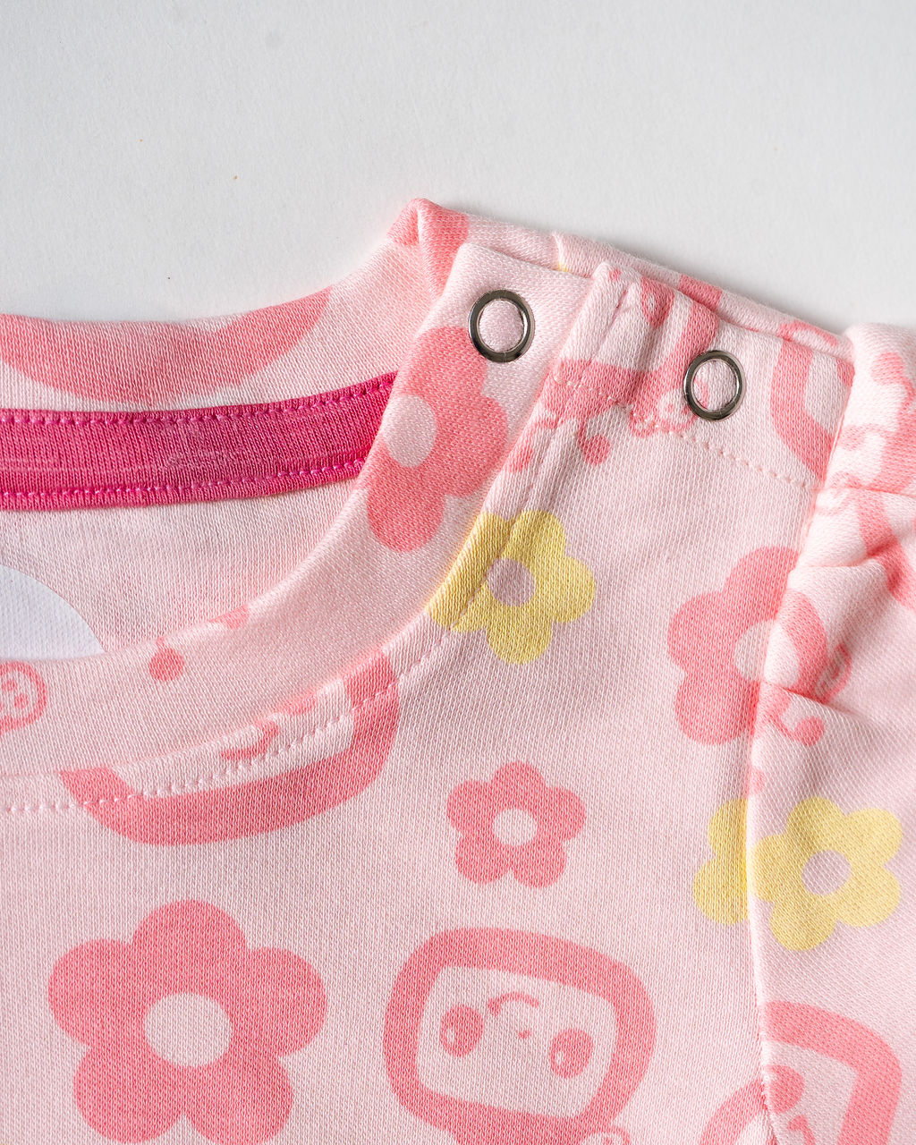 Blush Pink Floral Robot Puff Sleeve Co-Ord Set (236)