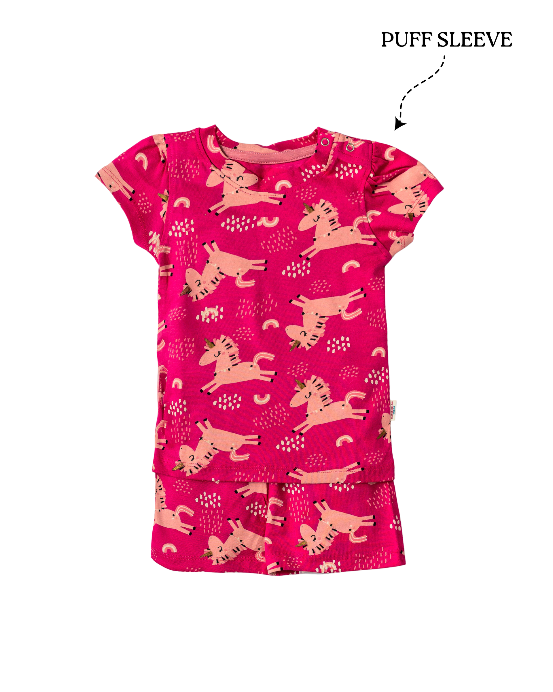 Pink Zebra Puff Sleeve Co-ord Set (242)