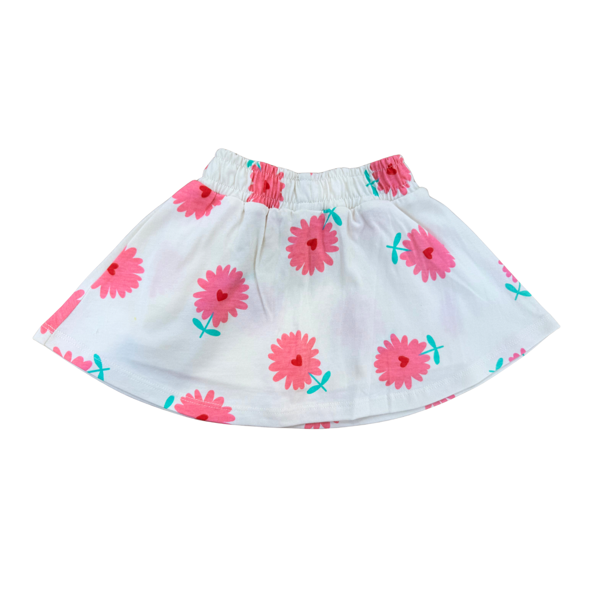 Floral Bloom Ruffle Top & Skort Set (629)