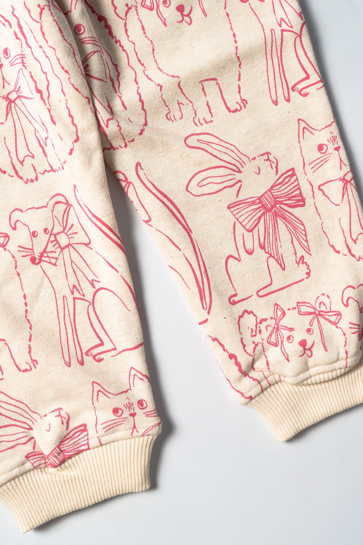 Pretty Paws Pink Sweatshirt & Jogger Set(600)