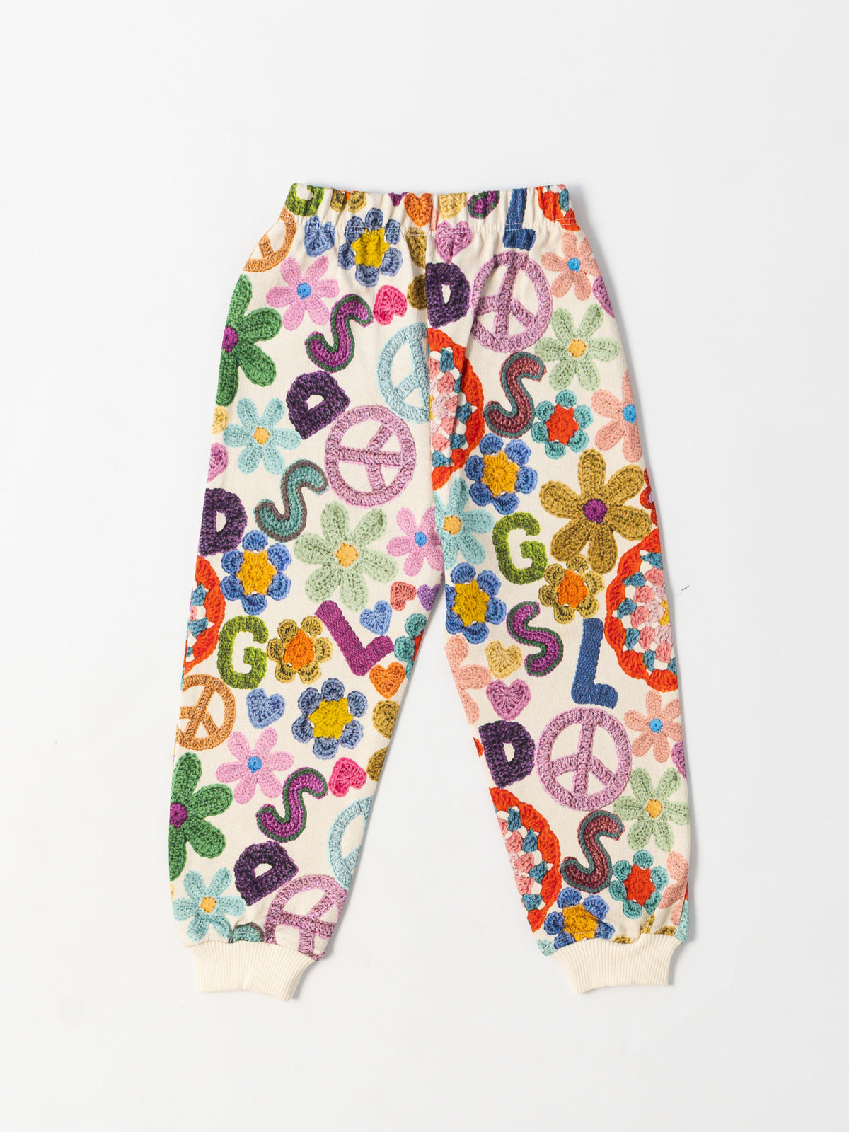 Retro Floral & Peace Sweatshirt and Joggers Co-ord Set (605)