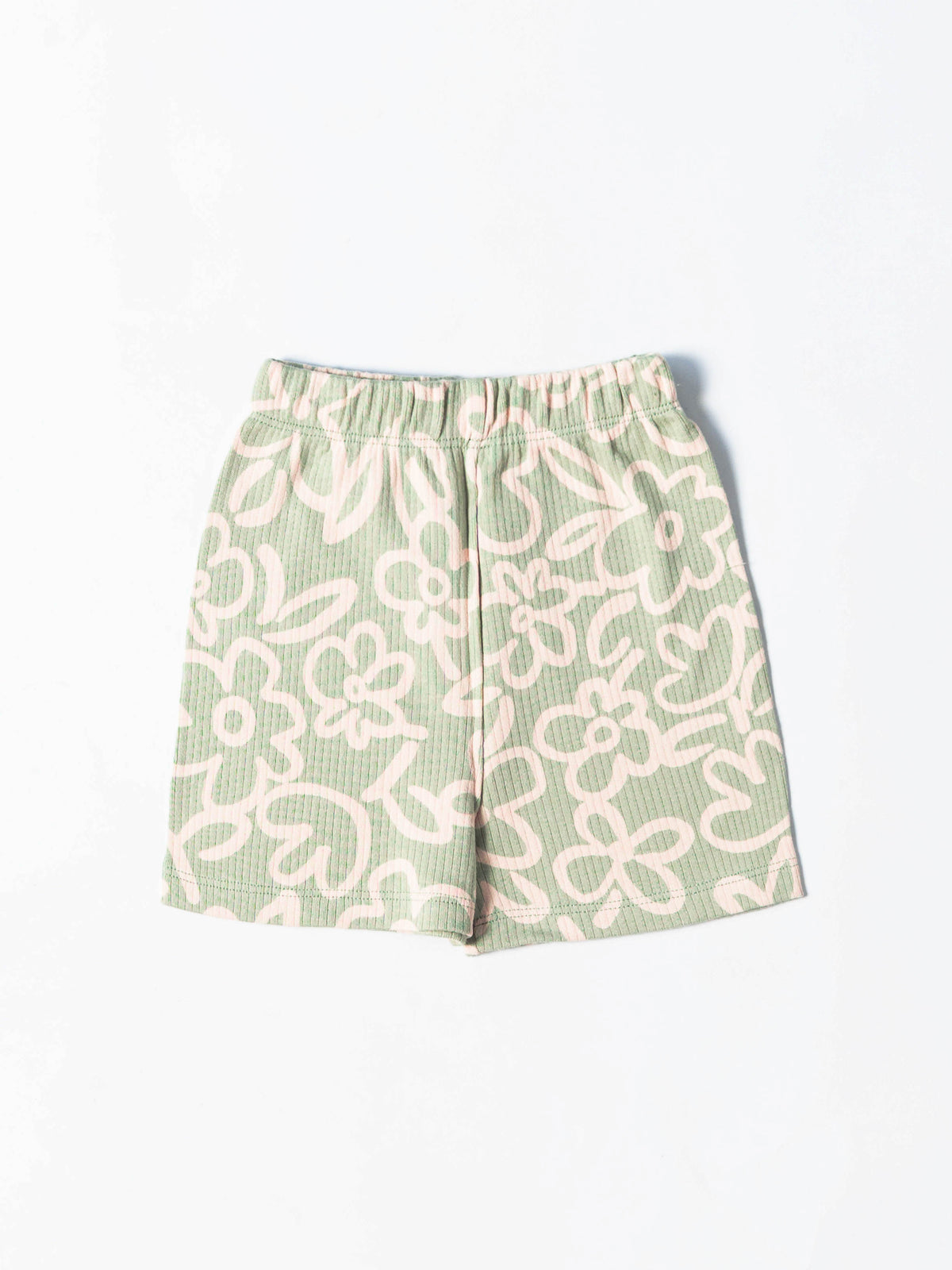 Sage Bloom Ribbed Co-ord Set (467)