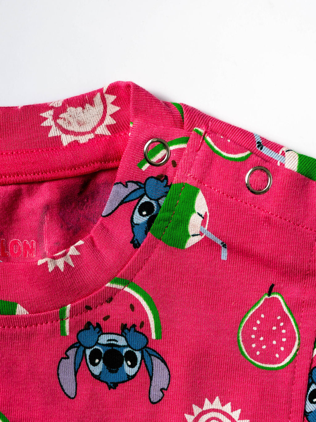 Pink Watermelon Stitch Puff Sleeve Co-ord Set (247)