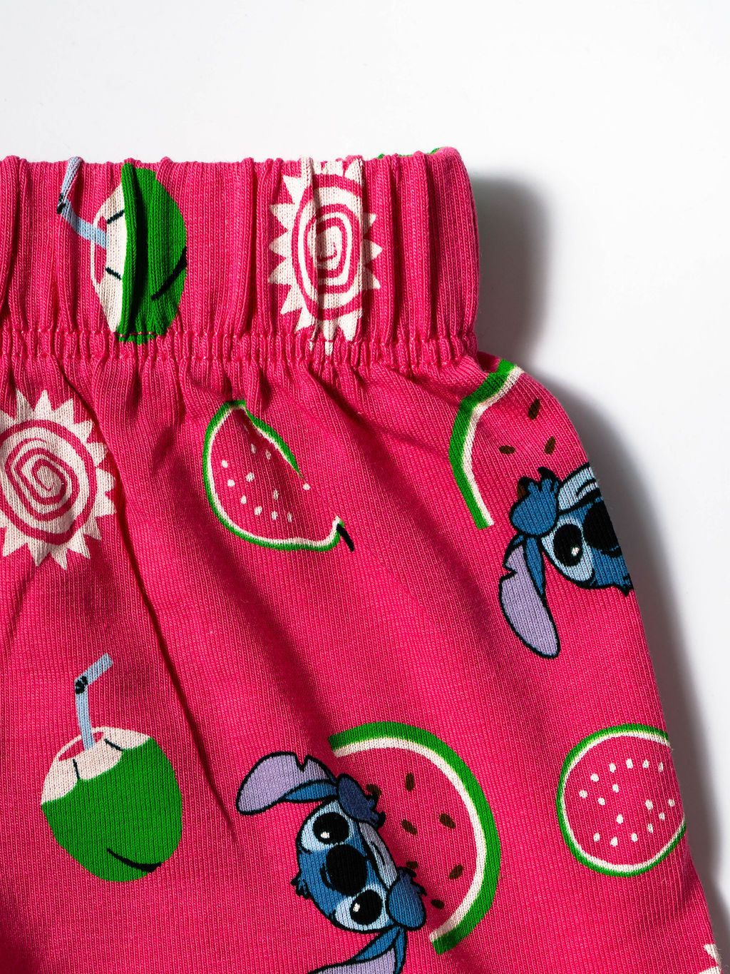 Pink Watermelon Stitch Puff Sleeve Co-ord Set (247)