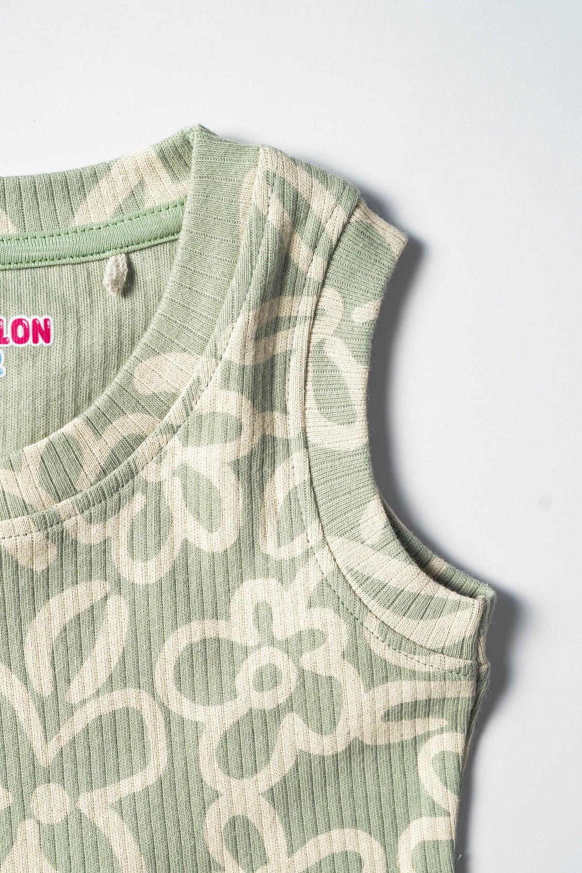 Sage Bloom Ribbed Co-ord Set (467)