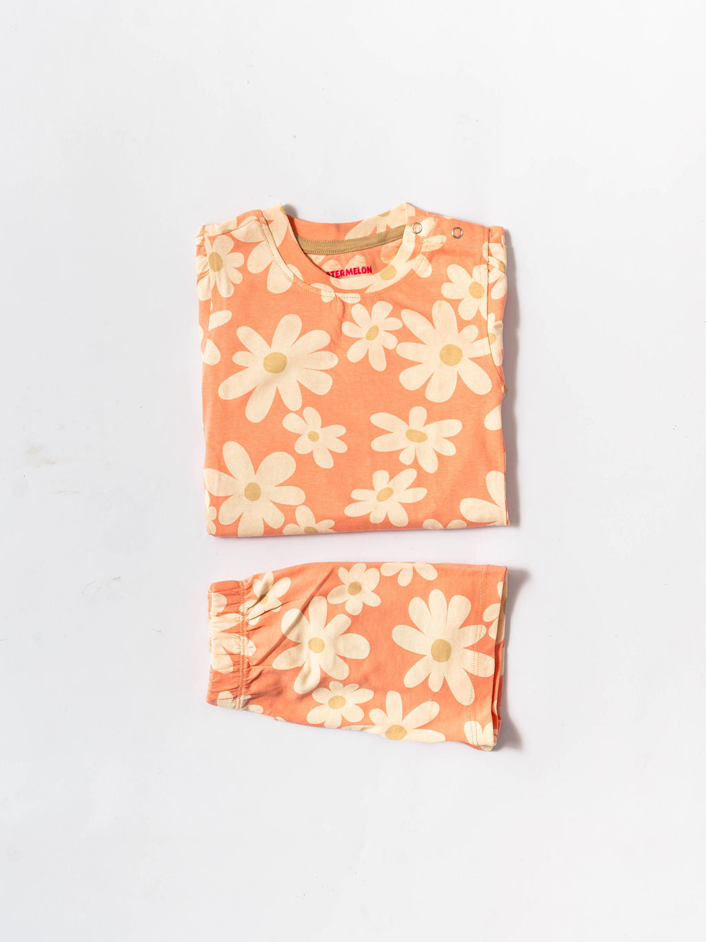 Pink Daisy Puff Sleeve Co-ord Set (244)