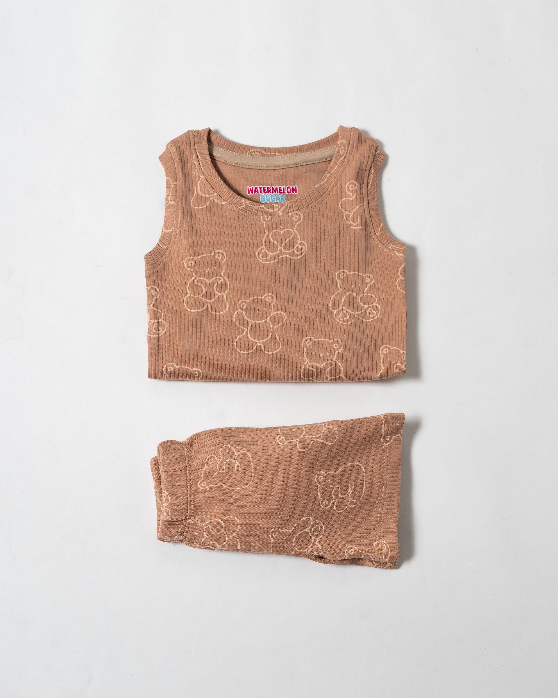 Mocha Teddy Trails Sleeveless Co-Ord Set (344)