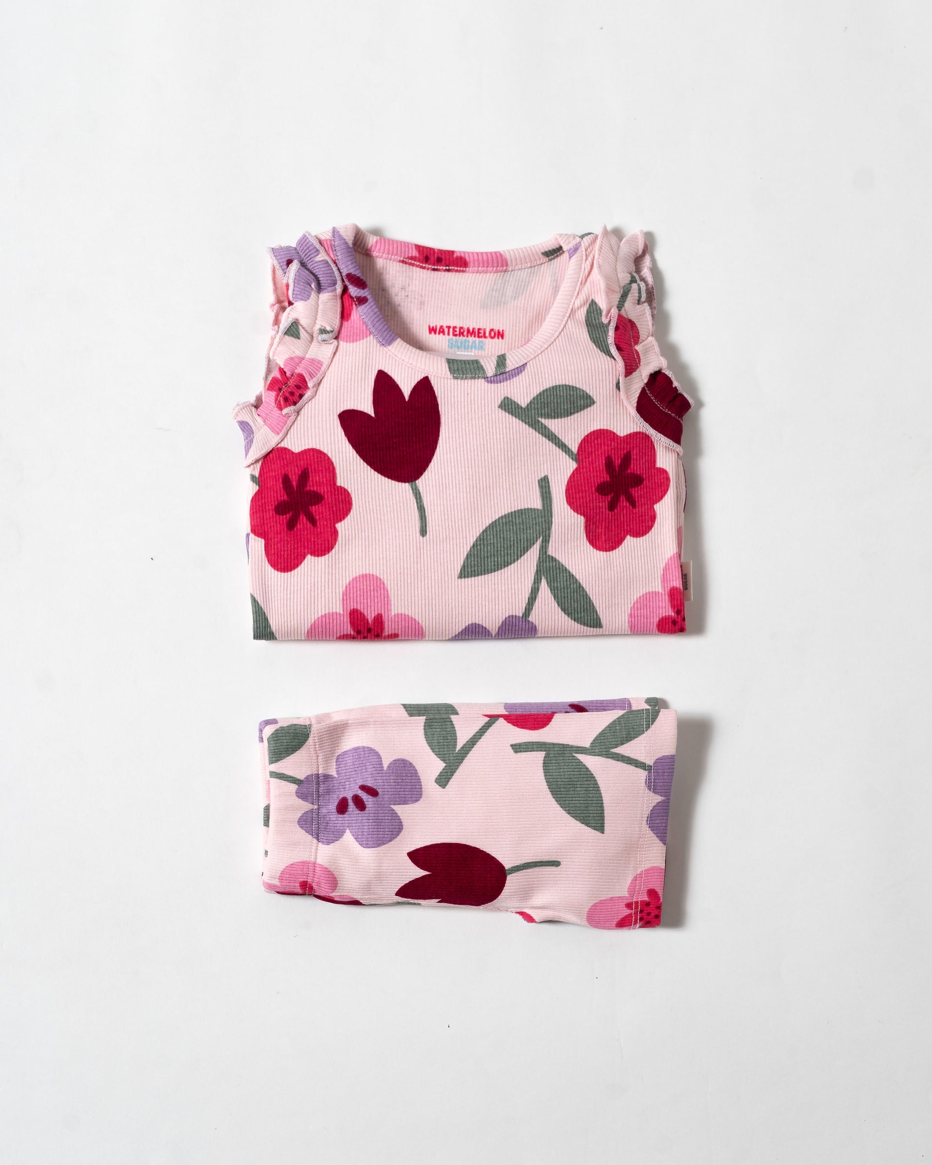 Blush Garden Frill Sleeveless Co-ord Set