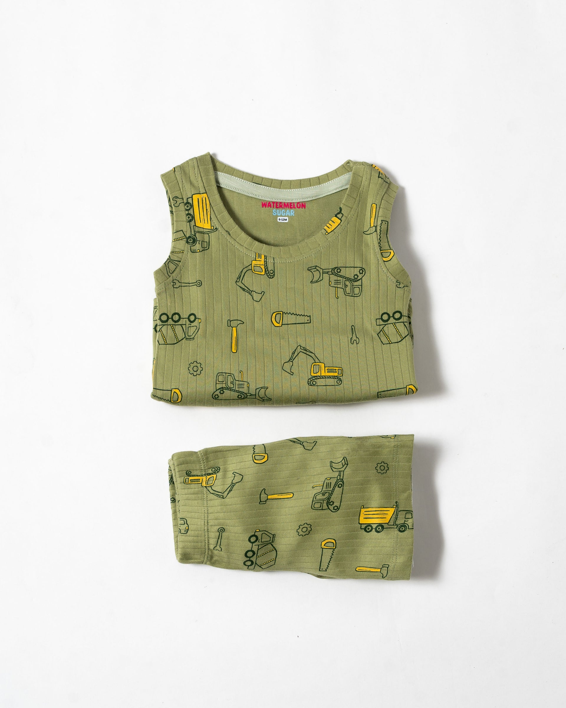 Olive Builder Sleeveless Co-ord Set