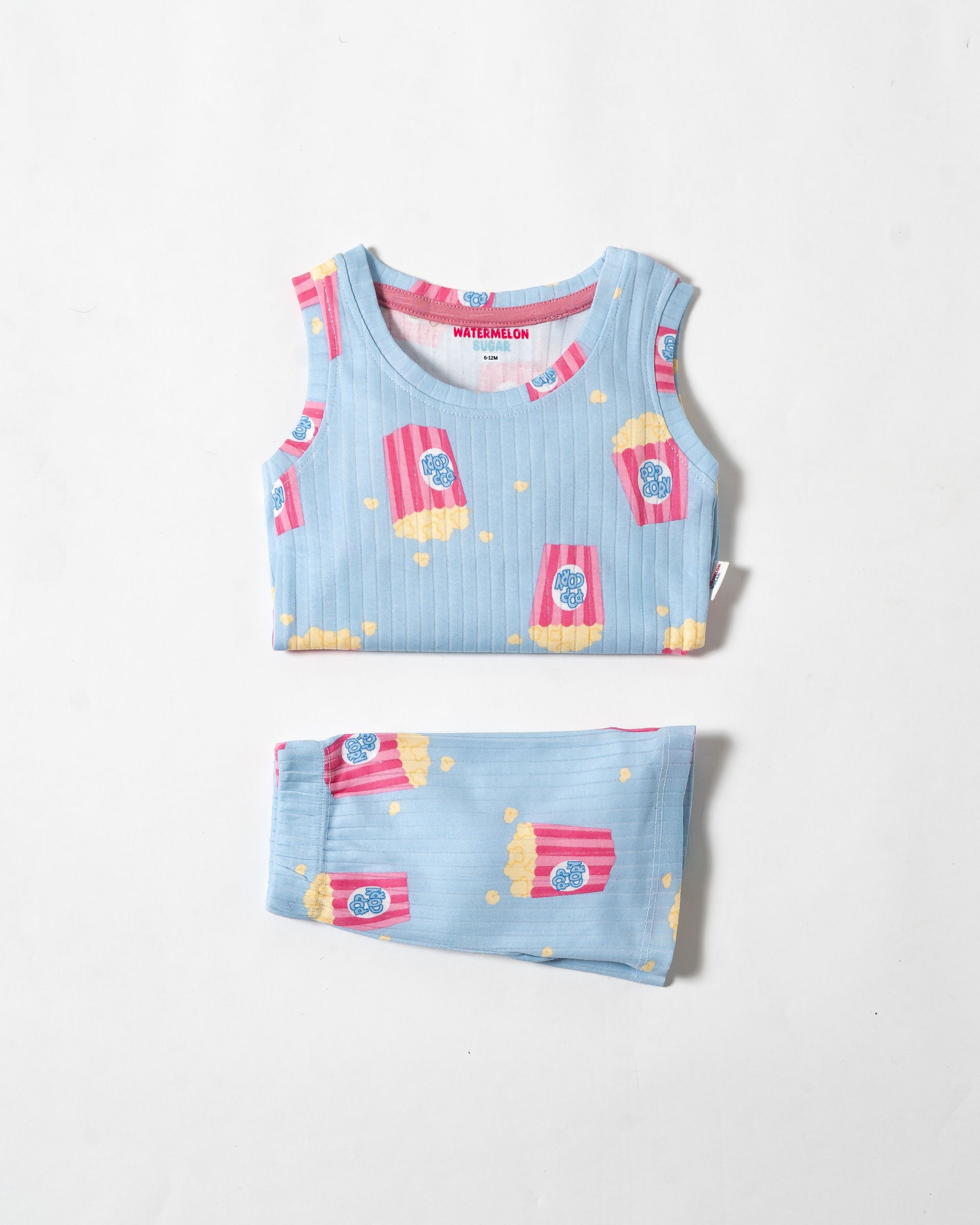 Sky Popcorn Sleeveless Co-ord Set