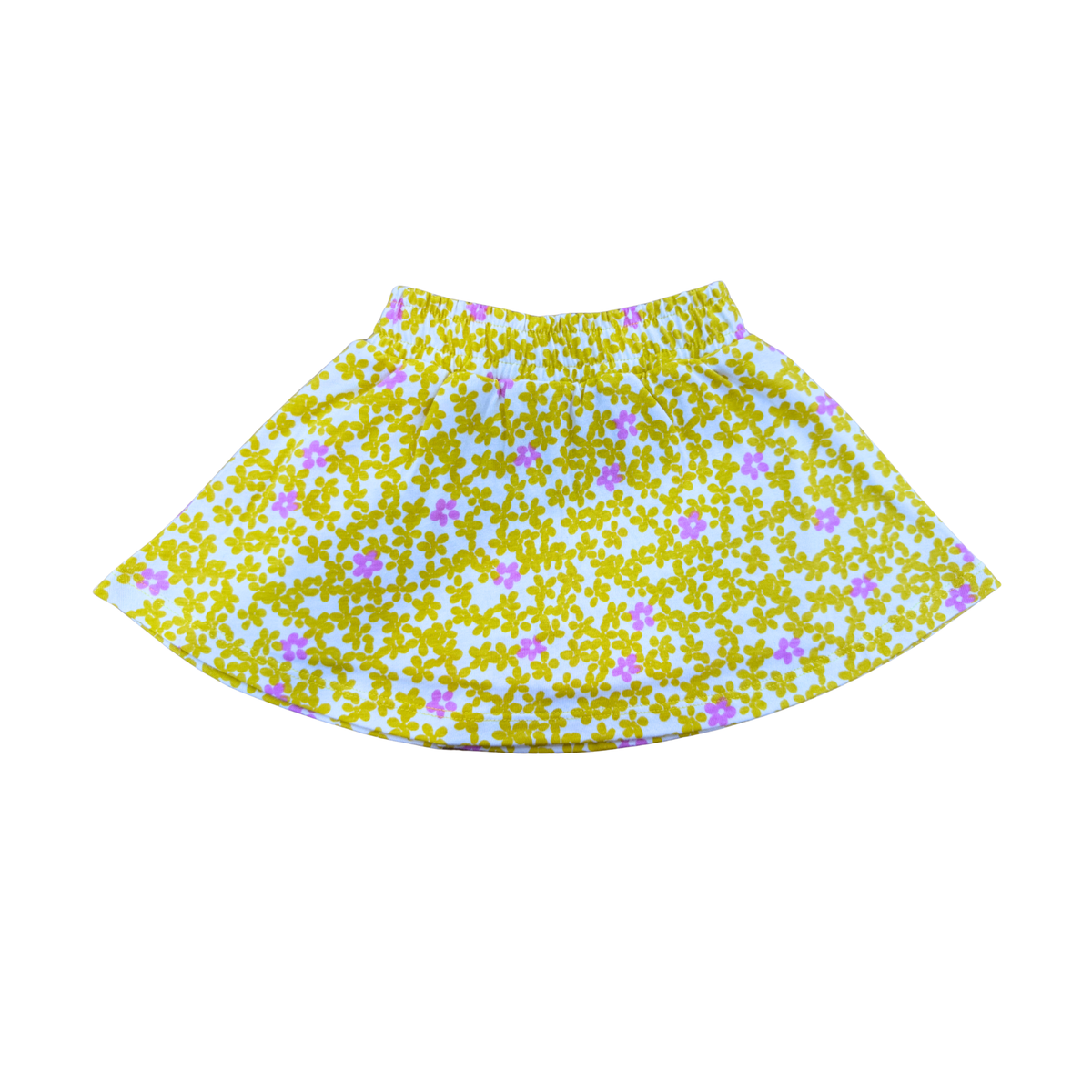 Mustard Floral Ruffle Top & Skort Set (524)