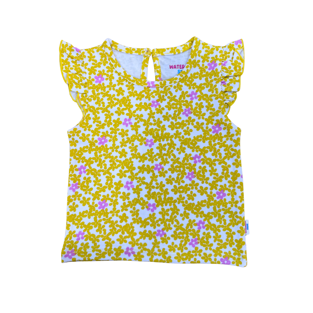 Mustard Floral Ruffle Top & Skort Set (524)