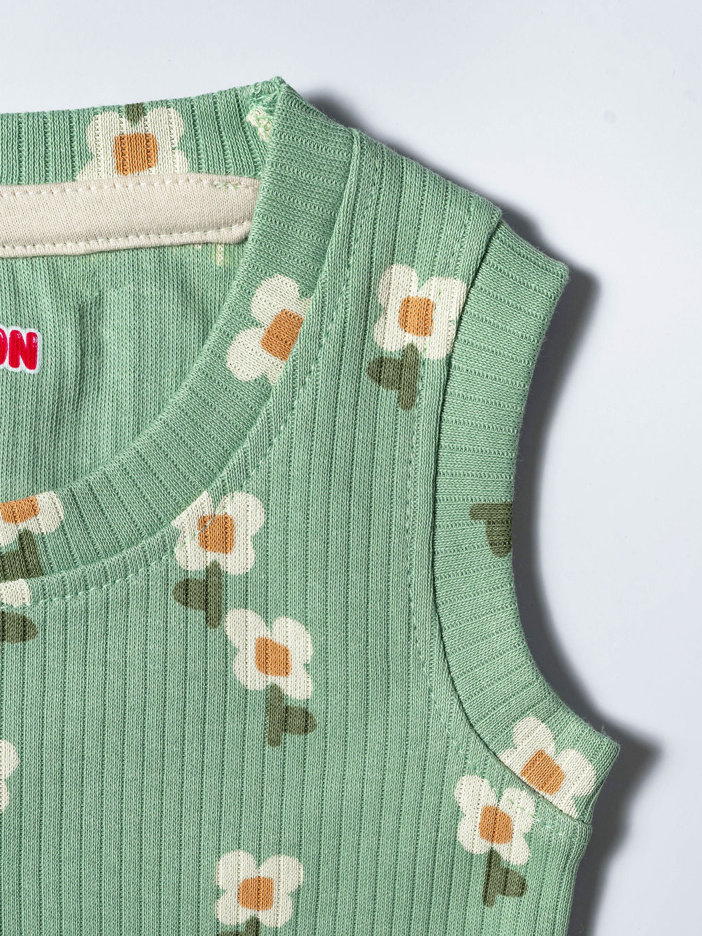 Mint Bloom Ribbed Co-Ord Set (429)