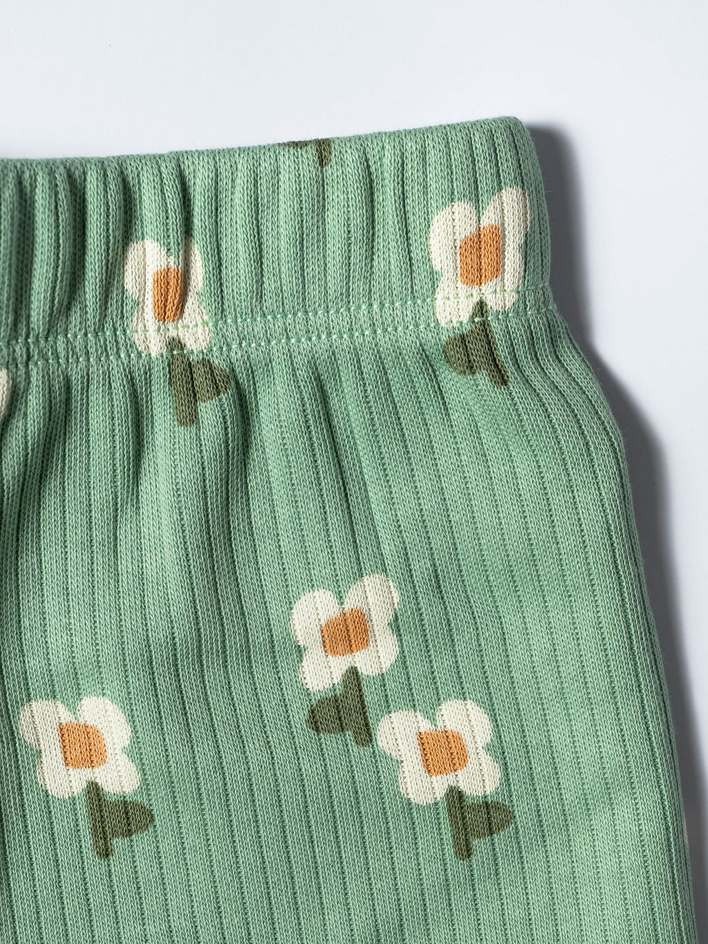 Mint Bloom Ribbed Co-Ord Set (429)