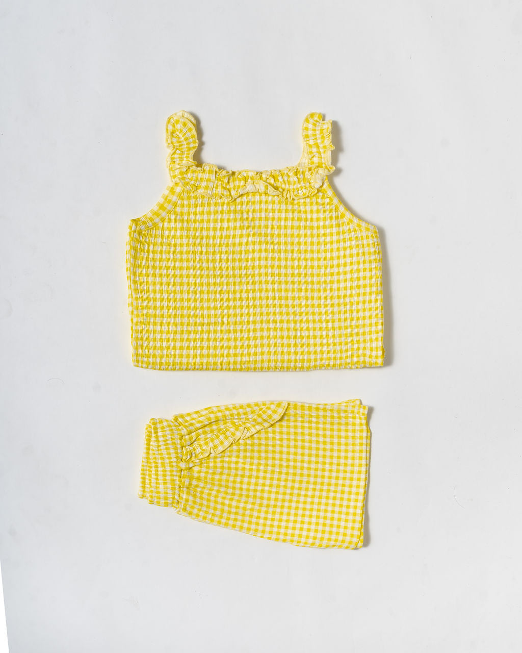 Sunny Gingham Frill Co-ord Set for Girls (369)