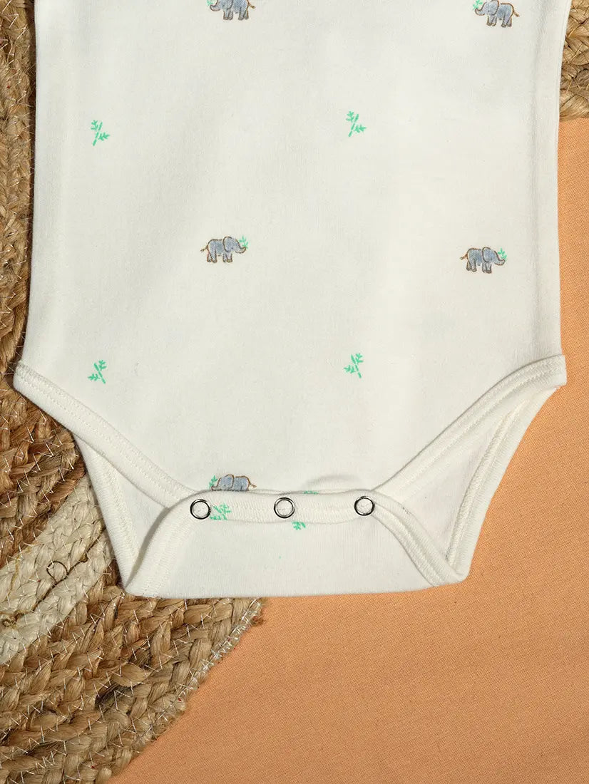 Mini Elephant Print Baby Romper (ROM18)