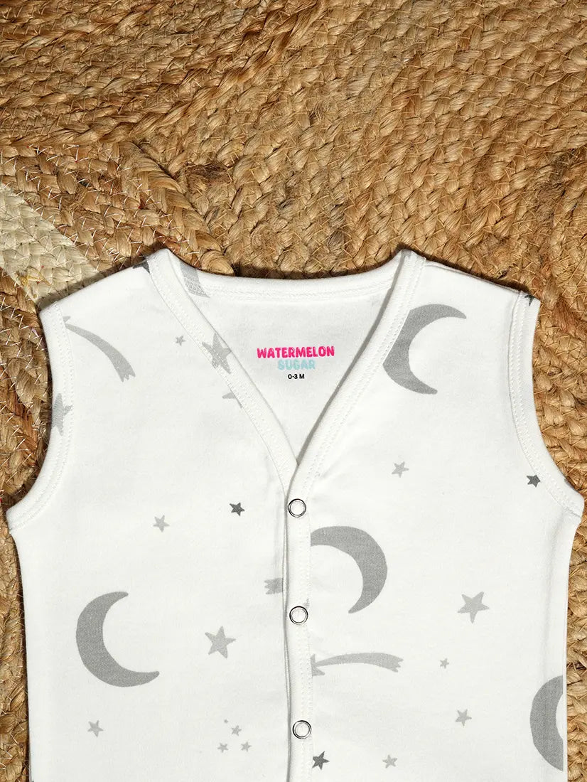 Moon & Star Print Baby Jabla