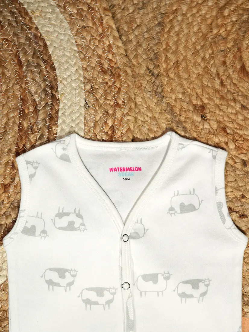 Grey Cow Print Baby Jabla (J13)