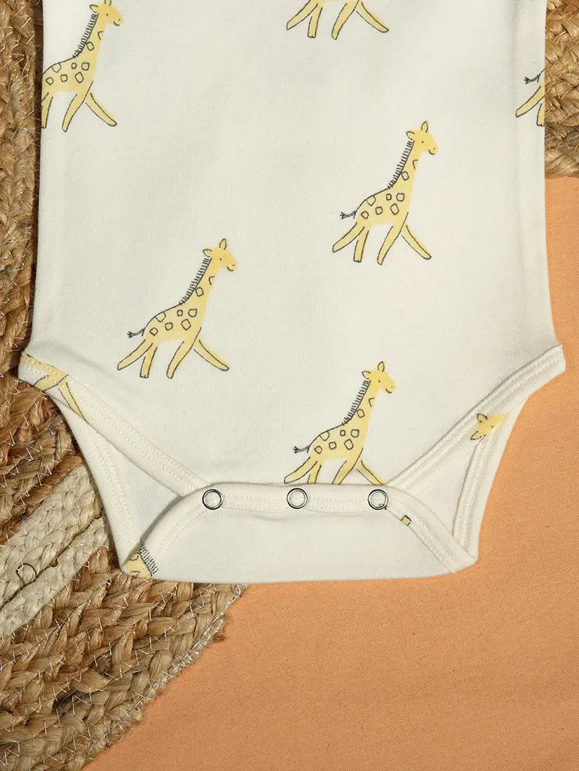 Giraffe Print Baby Romper (ROM14)