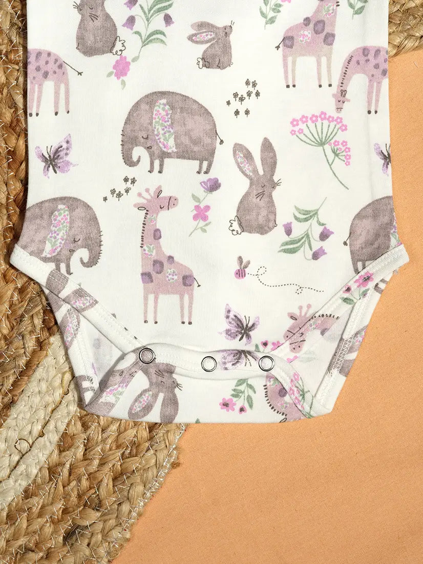 Adorable Animal Print Baby Romper (ROM5)