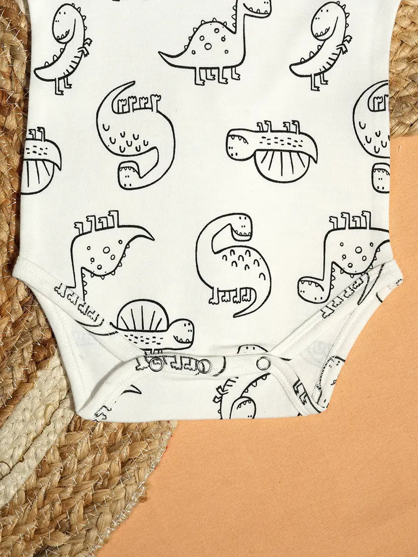 Dinosaur Print Baby Romper