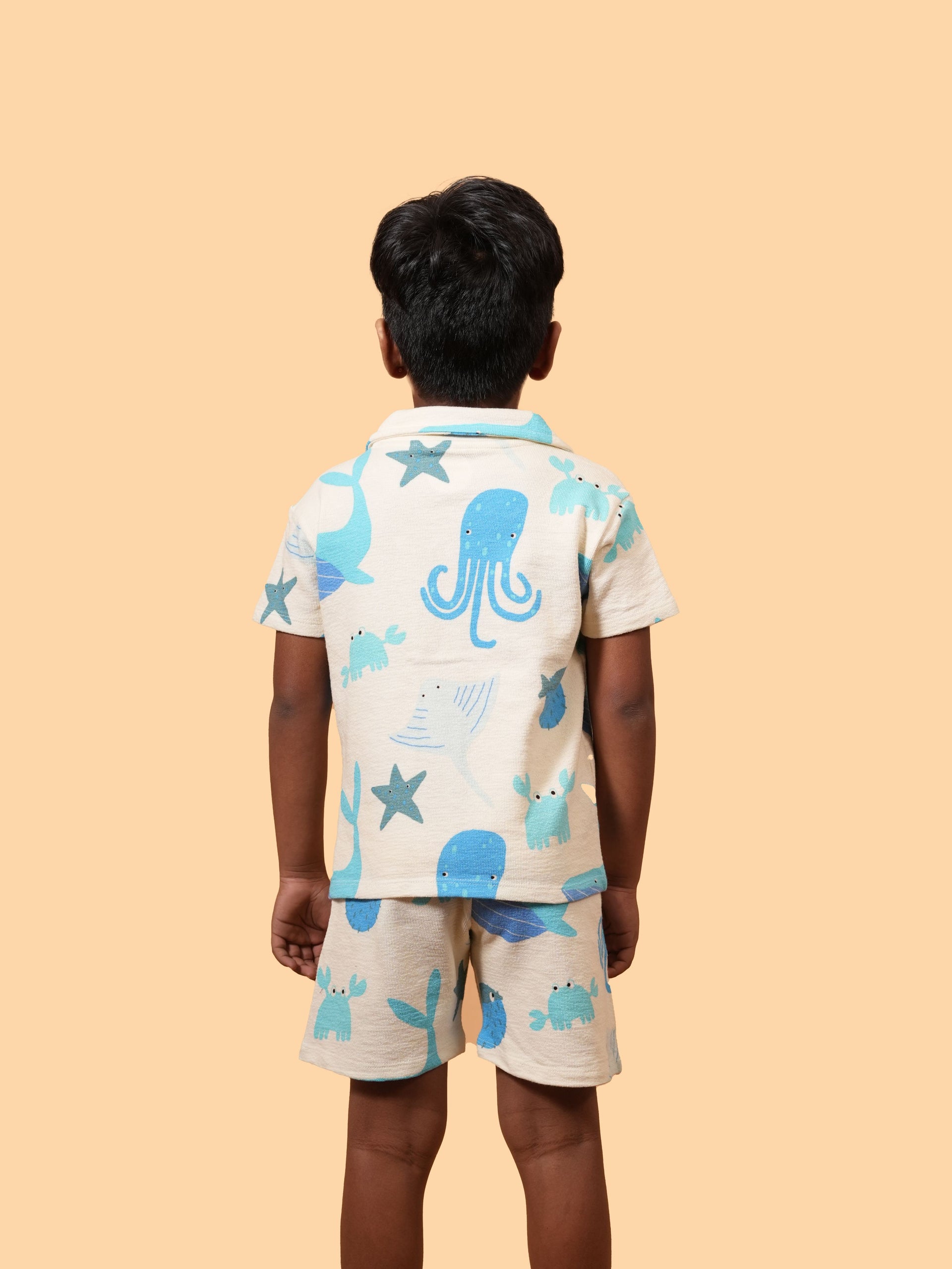 Ocean Friends Loopknit Shirt & Shorts Co-Ord Set (184)