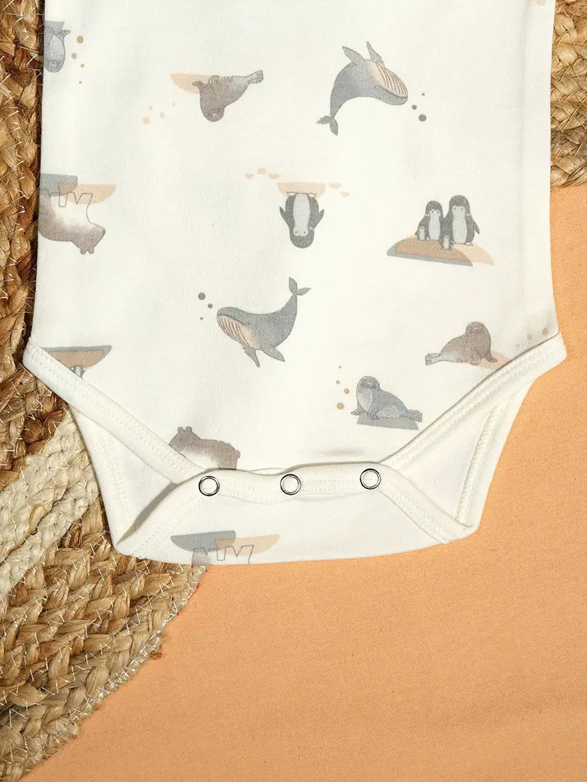 Seal & Dolphin Printed Baby Romper (ROM10)