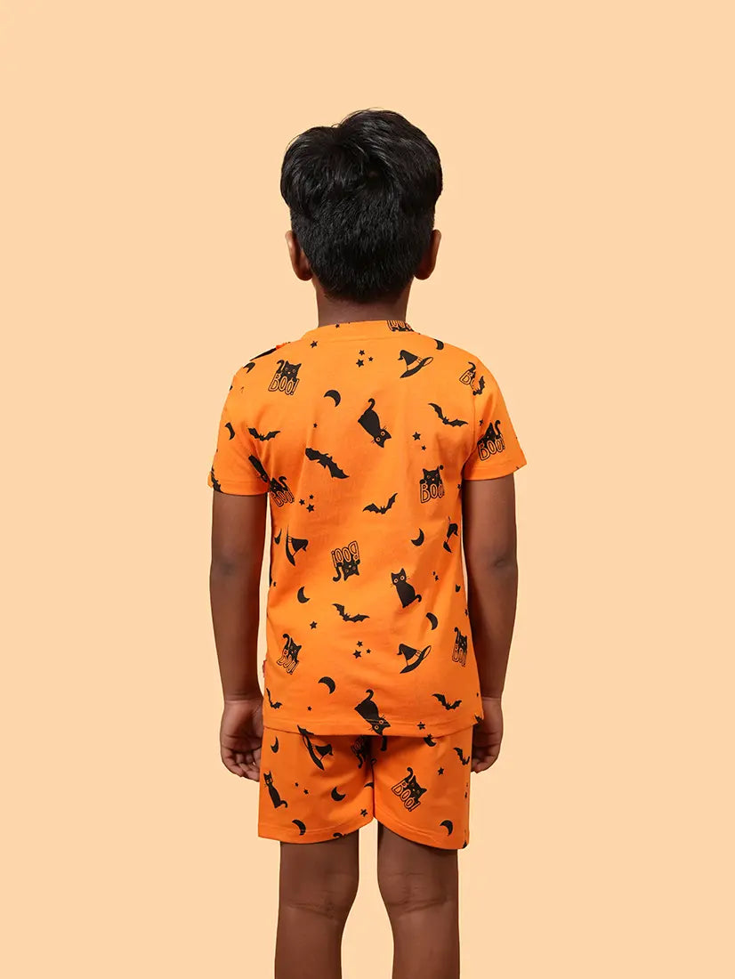 Orange “Boo” Printed Co-Ord Set (220)