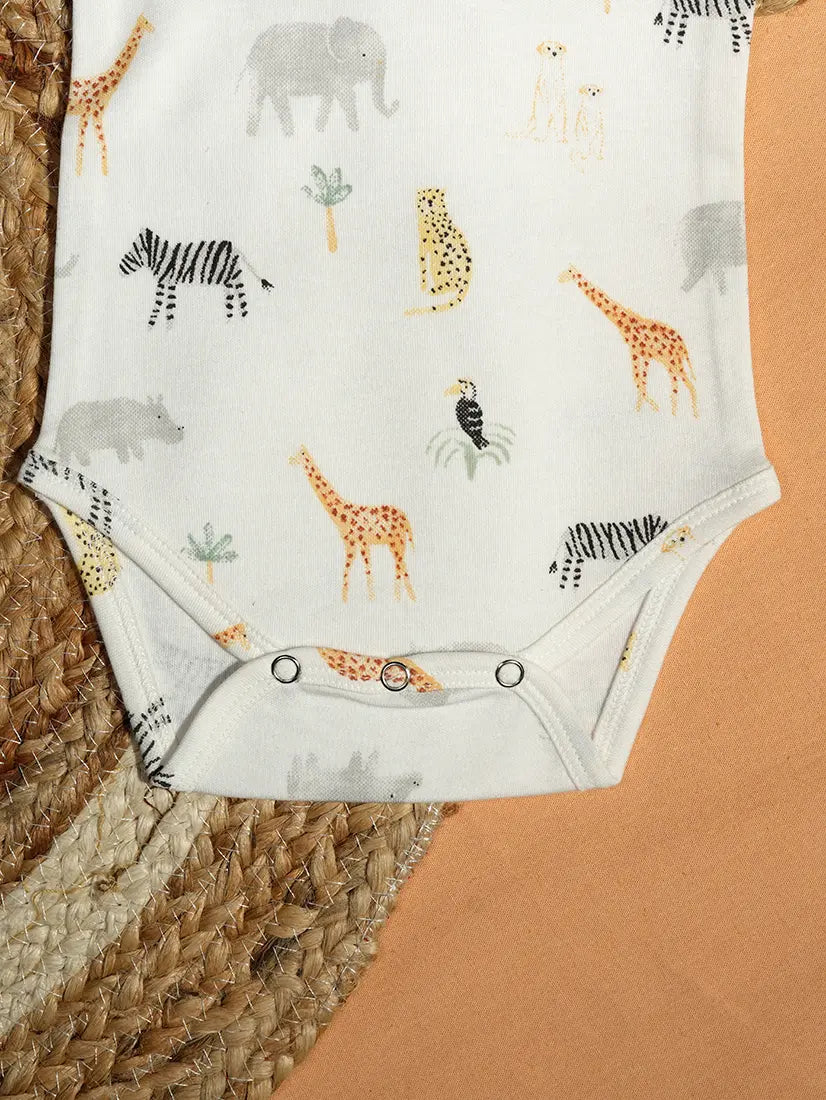 Animal Safari Print Baby Romper (ROM17)