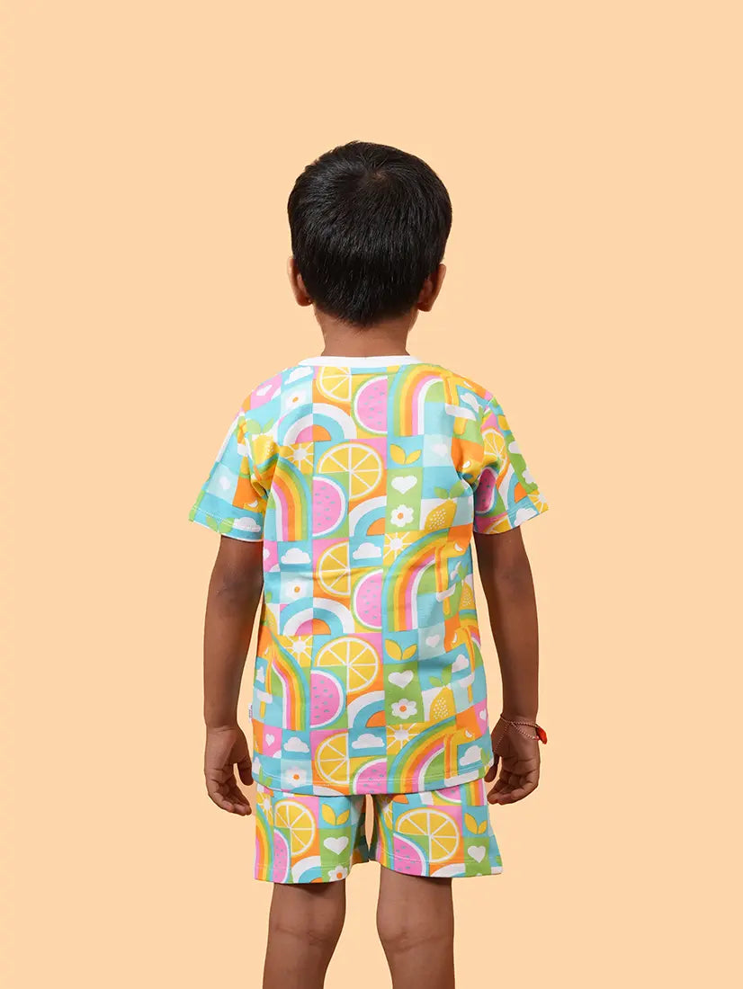 Kids Rainbow Popsicle Print Co-ord Set (224)