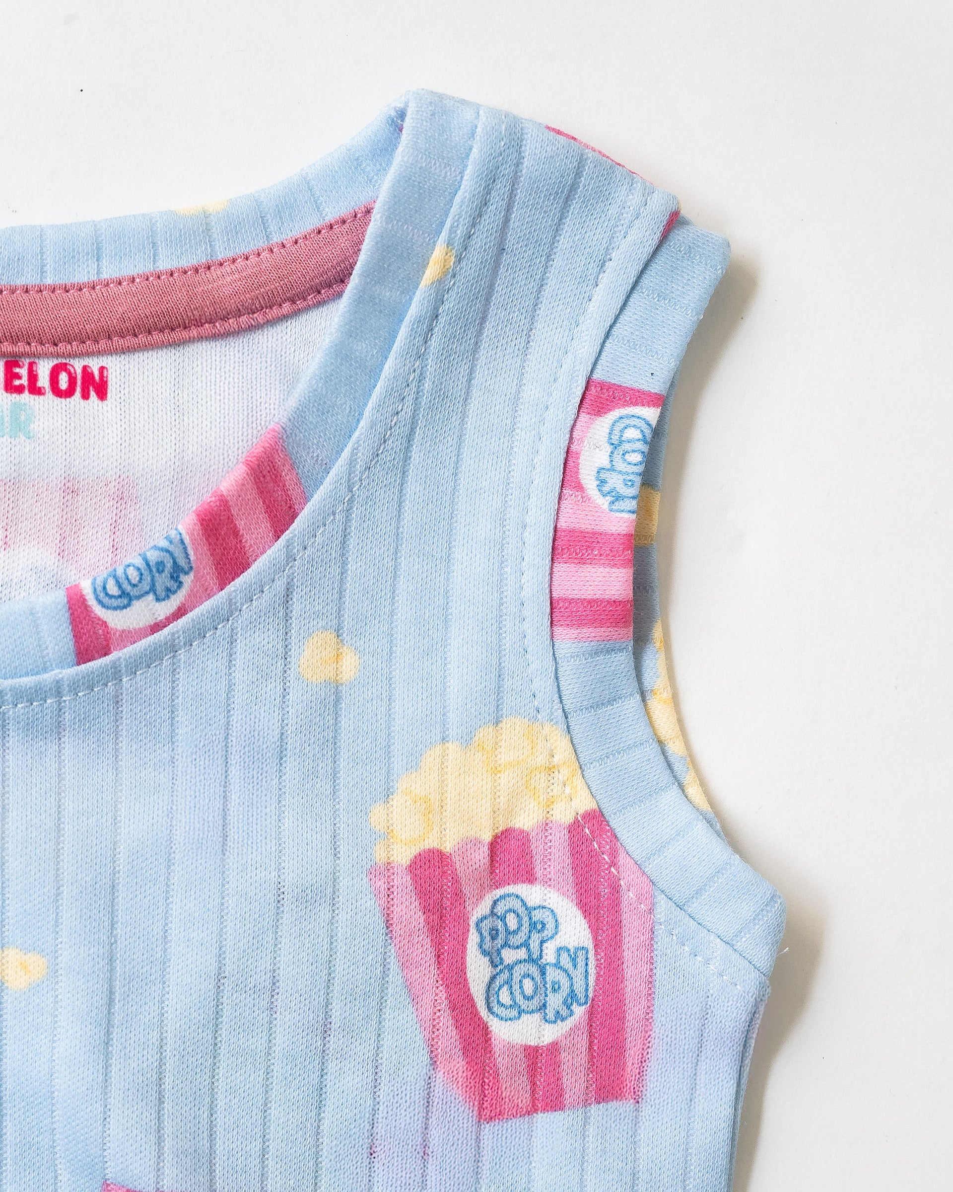 Sky Popcorn Sleeveless Co-ord Set (291)