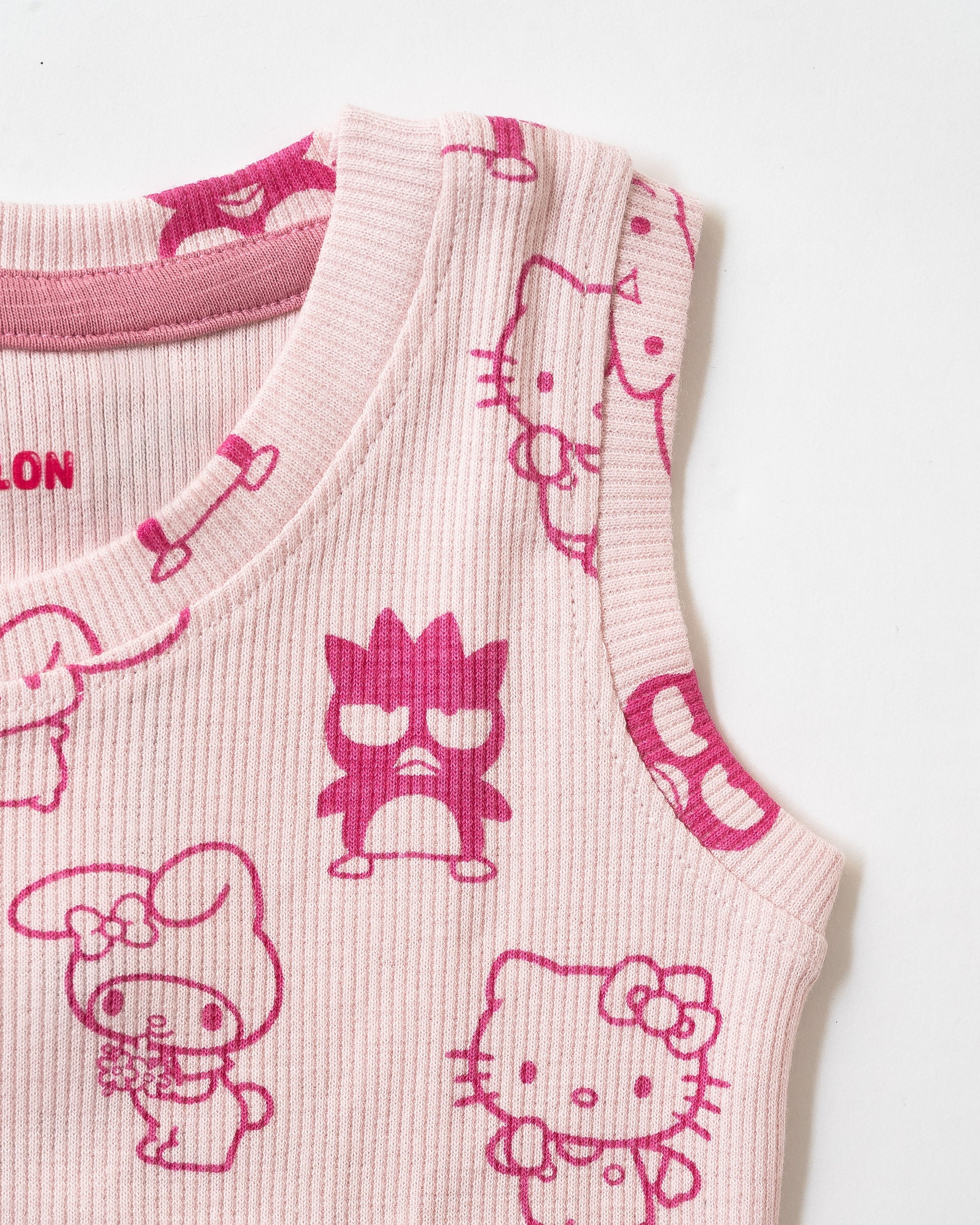 Candy Pink Friends Sleeveless Co-Ord Set (320)