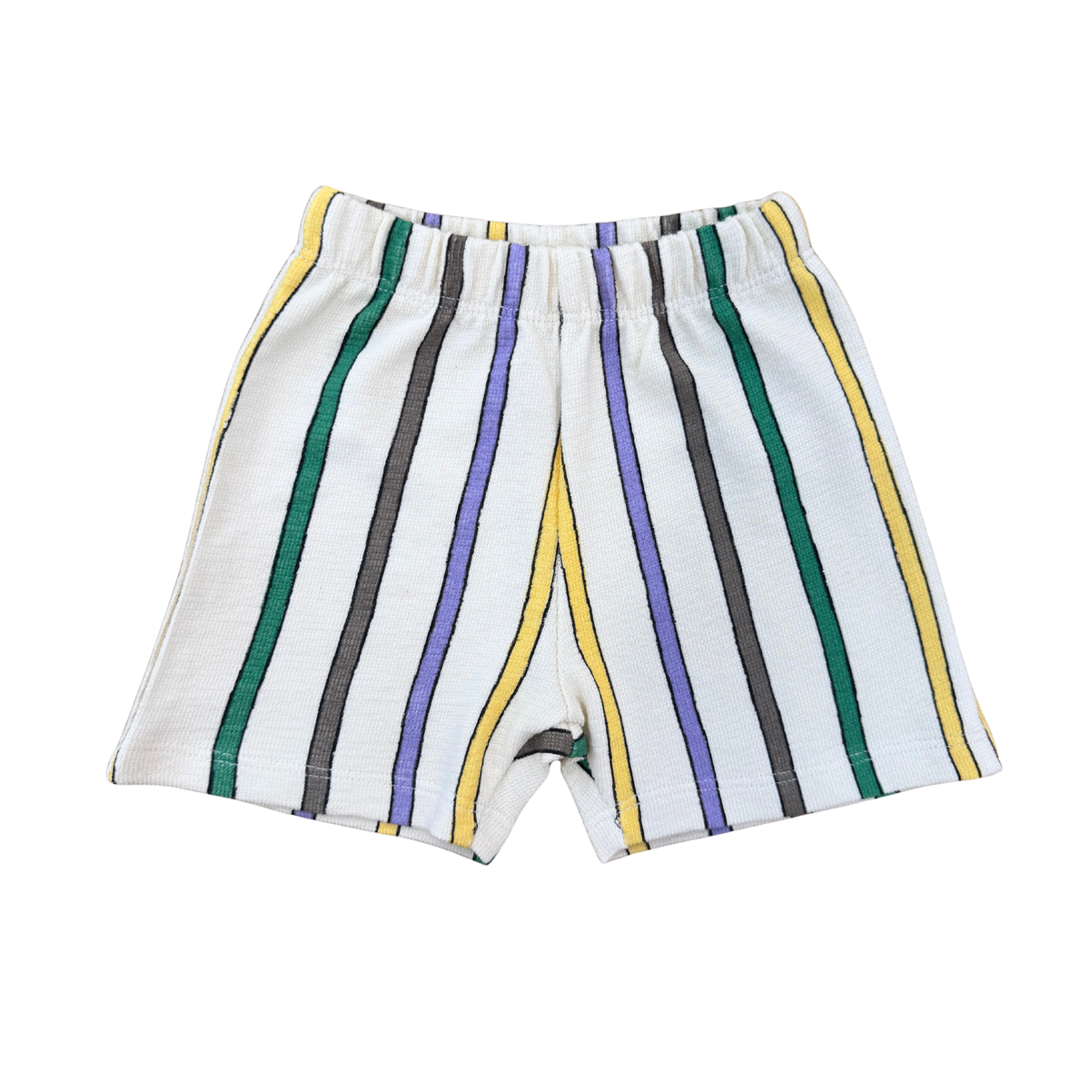 Pastel Stripe Collared Shirt & Shorts Set (674)