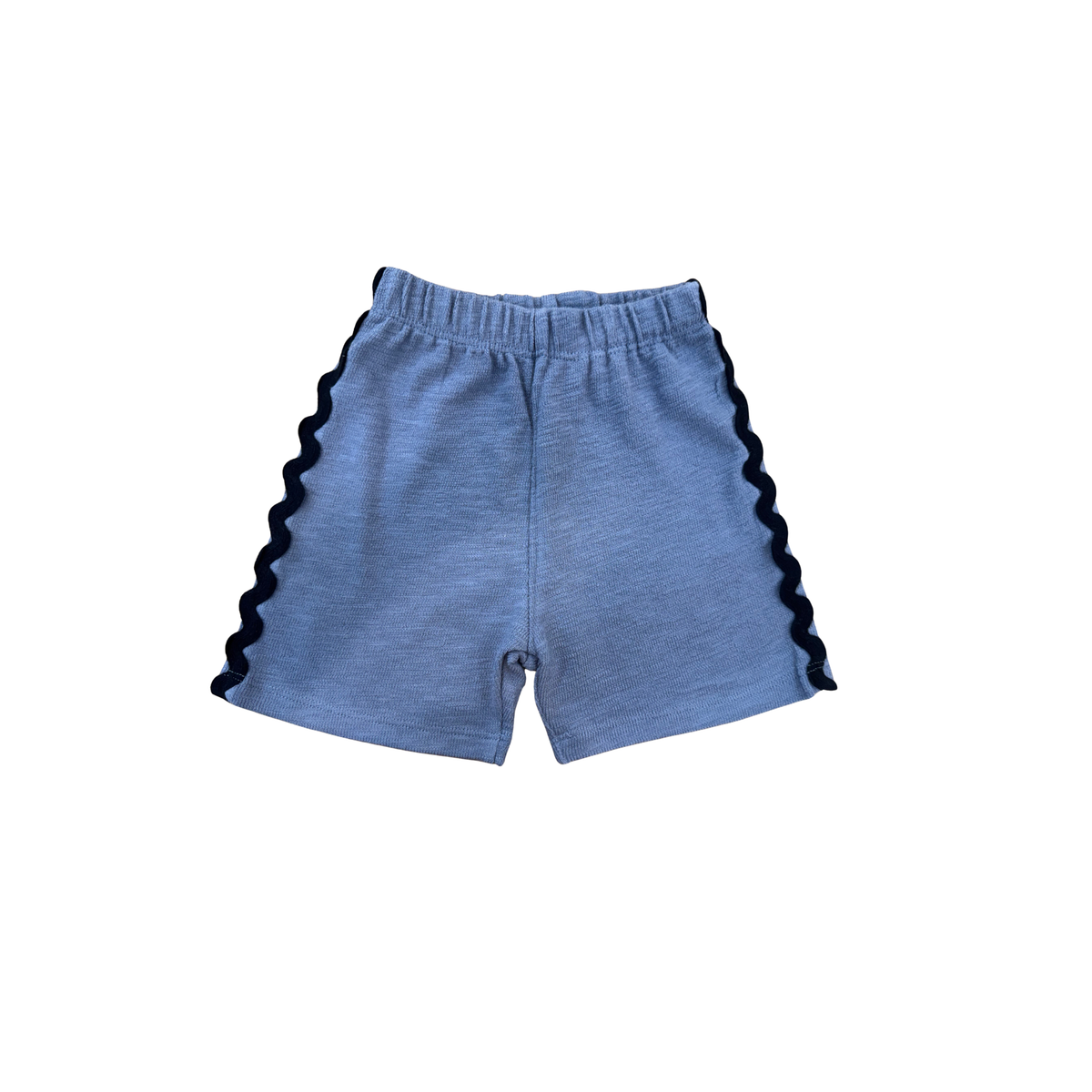 Slate Blue Ric-Rac Trim Shirt & Shorts Set (598)