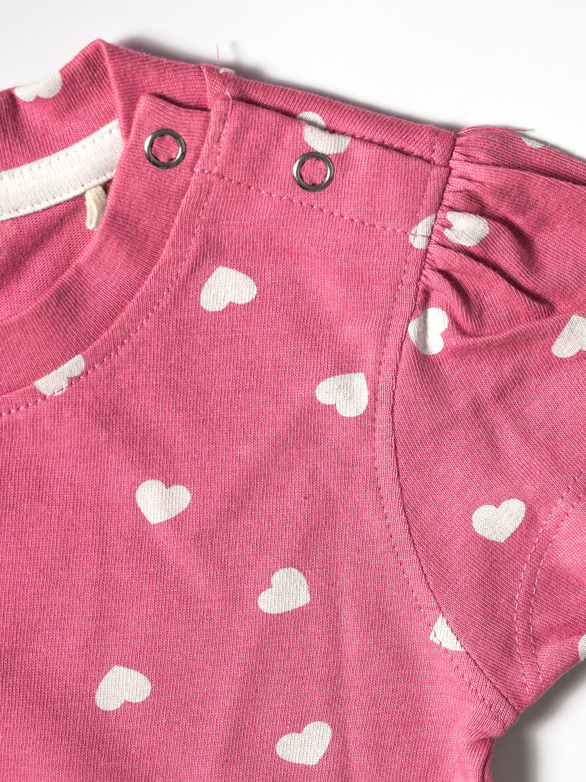 Girls Sweet Hearts puff sleeve Co-ord Set (516)