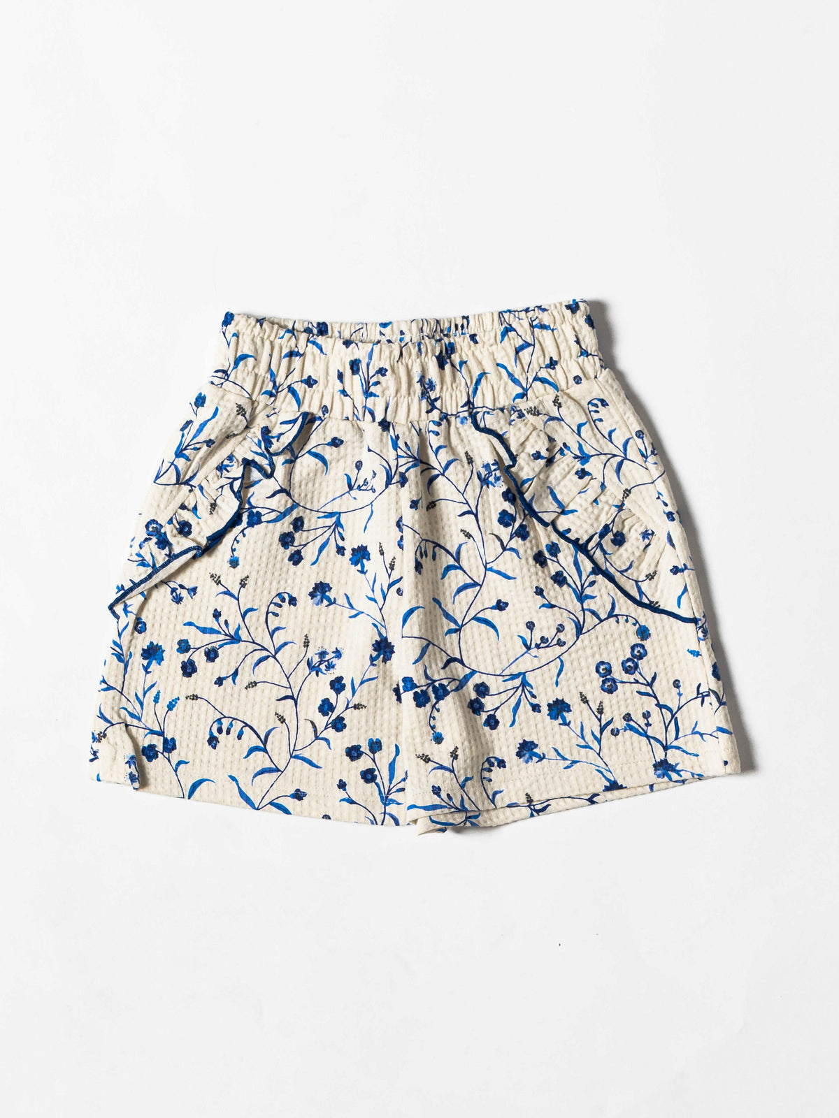 Blue Floral Ruffle Co-ord Set (648)