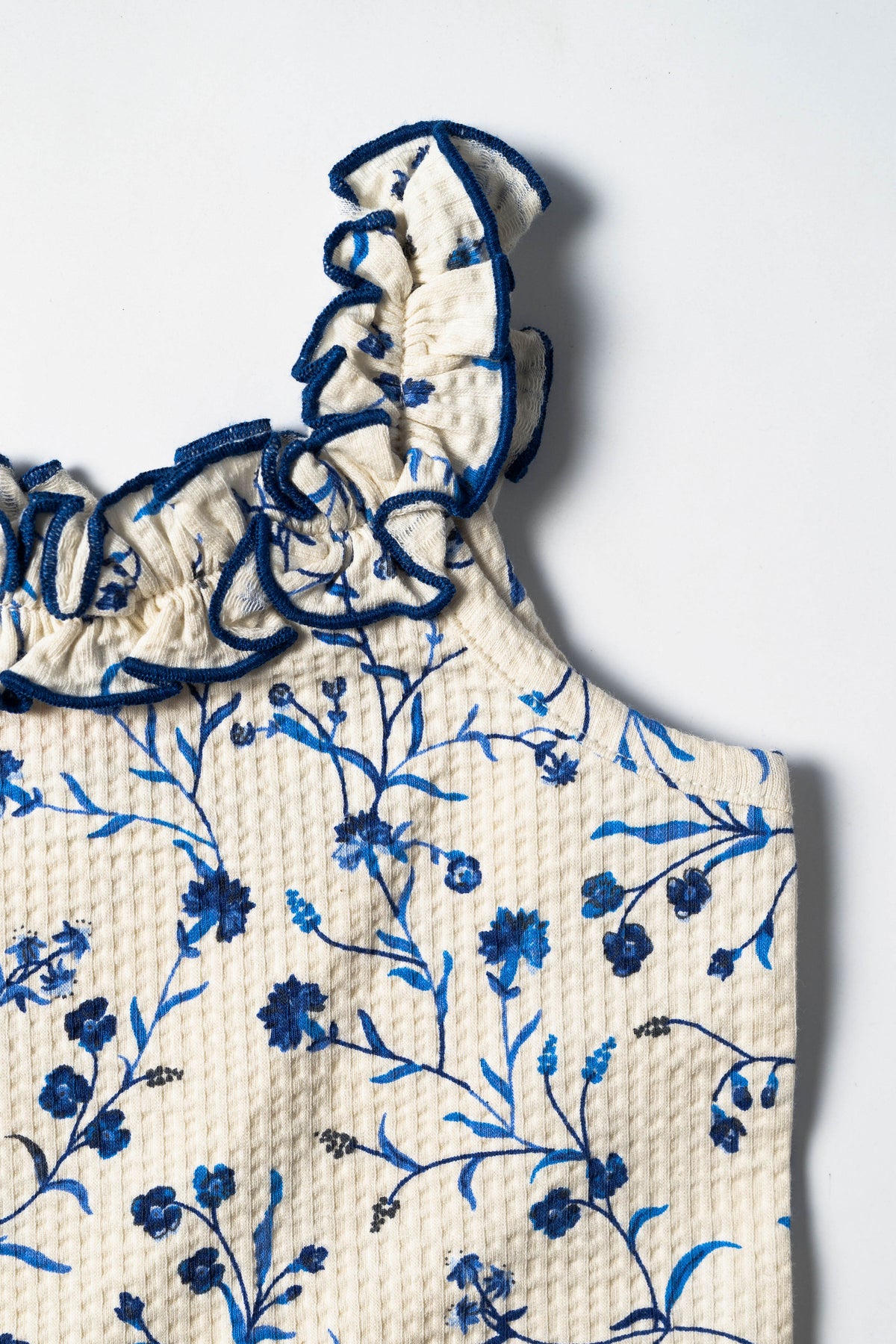 Blue Floral Ruffle Co-ord Set (648)