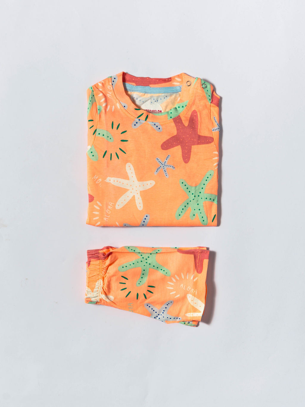 Peach Starfish Co-ord Set – Half Sleeves (187)